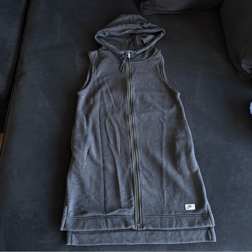 Nike long black vest / zipper dress
